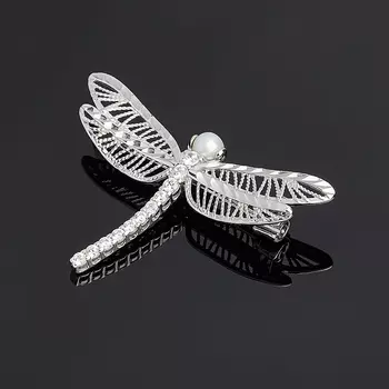 Брошь жемчуг белый (серебро 925 пр.)