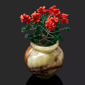 Букет микс авантюрин, коралл, оникс 8-9 см