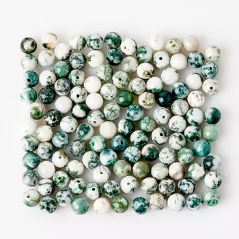 Бусина агат древесный шарик 6-6,5 мм (1 шт)