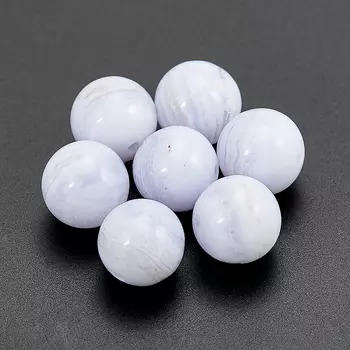 Бусина агат голубой шарик 8-8,5 мм (1 шт)