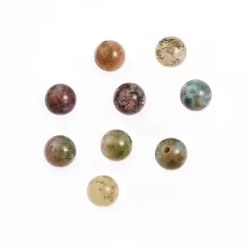 Бусина агат моховой шарик 6-6,5 мм (1 шт)