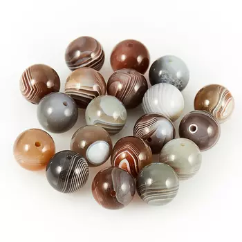 Бусина агат серый шарик 12-12,5 мм (1 шт)