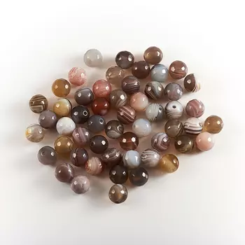 Бусина агат серый шарик 8-8,5 мм огранка (1 шт)