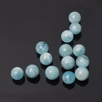 Бусина аквамарин шарик 10 мм (1 шт)