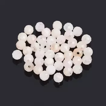 Бусина берилл розовый (морганит) шарик 3,5-4 мм огранка (1 шт)