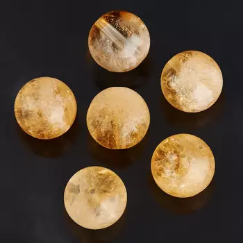 Бусина цитрин шарик 10-10,5 мм (1 шт)