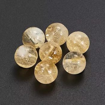 Бусина цитрин шарик 6-6,5 мм (1 шт)