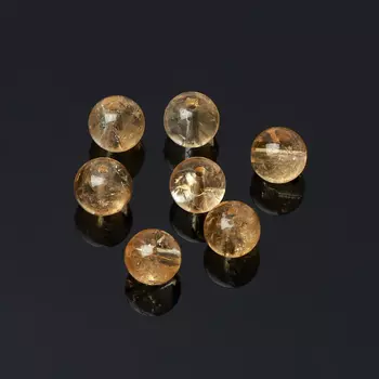 Бусина цитрин шарик 6-6,5 мм (1 шт)