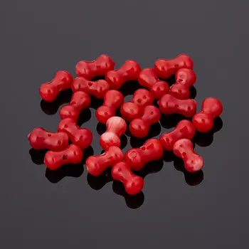 Бусина коралл красный 3*6 мм (1 шт)