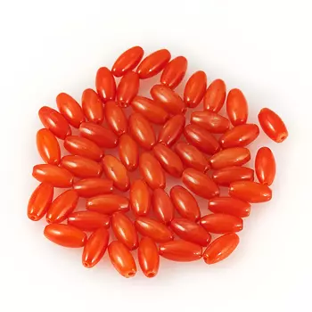 Бусина коралл оранжевый рис 4*8 мм (1 шт)