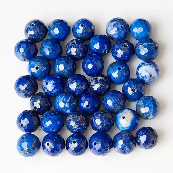 Бусина лазурит шарик 9-9,5 мм огранка (1 шт)