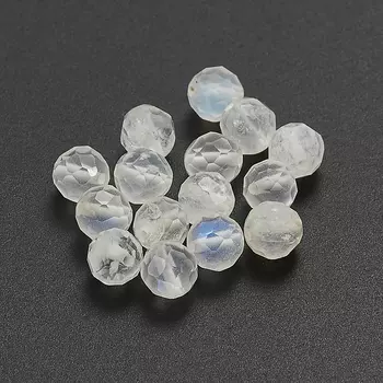 Бусина лунный камень (адуляр) шарик 5 мм огранка (1 шт)