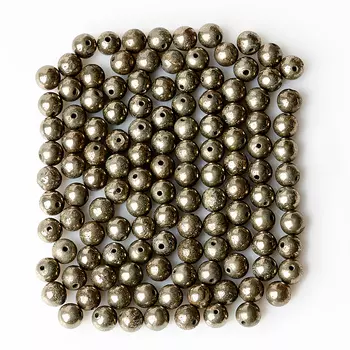 Бусина пирит шарик 6 мм (1 шт)