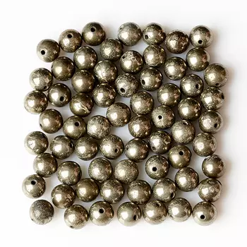 Бусина пирит шарик 8 мм (1 шт)