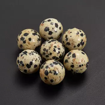 Бусина яшма далматиновая шарик 10-10,5 мм (1 шт)
