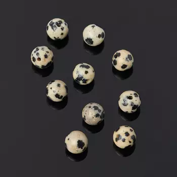 Бусина яшма далматиновая шарик 6,5 мм (1 шт)