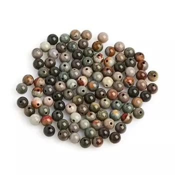 Бусина яшма пестроцветная шарик 6 мм (1 шт)
