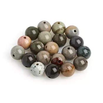 Бусина яшма пестроцветная шарик 8 мм (1 шт)