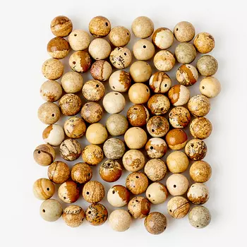 Бусина яшма рисунчатая шарик 10-10,5 мм (1 шт)