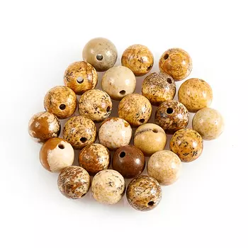 Бусина яшма рисунчатая шарик 6-6,5 мм (1 шт)