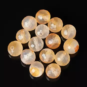 Бусина сердолик шарик 8 мм огранка (1 шт)