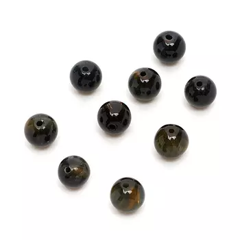 Бусина тигрово-соколиный глаз шарик 8 мм (1 шт)