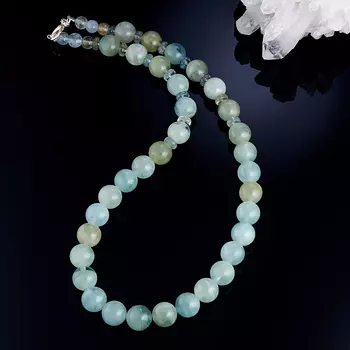 Бусы аквамарин 43 см