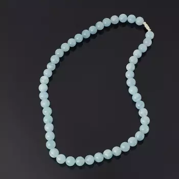 Бусы аквамарин (биж. сплав) 10 мм 51 см