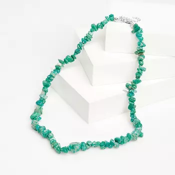 Бусы амазонит (биж. сплав) 45 см (+5 см)