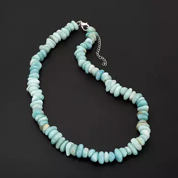 Бусы амазонит 44 см (+7 см) (биж. сплав)