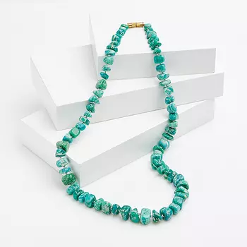 Бусы амазонит 51 см (биж. сплав)