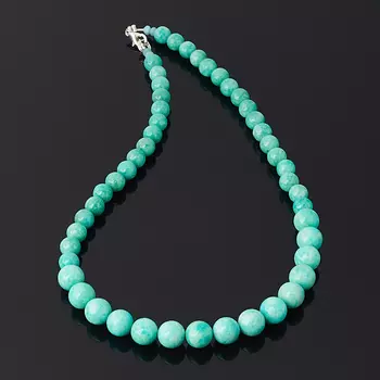 Бусы амазонит (биж. сплав) 45 см