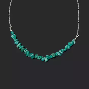 Бусы амазонит (биж. сплав, сталь хир.) (колье) 50 см (+7 см)