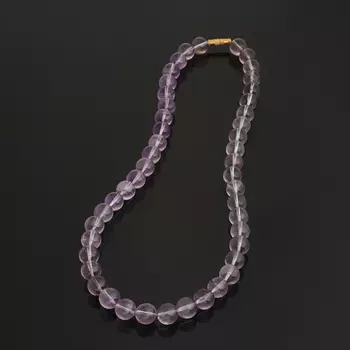 Бусы аметист (биж. сплав) 10 мм 49 см