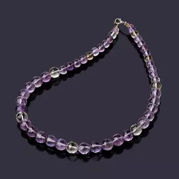 Бусы аметист, цитрин огранка 44 см