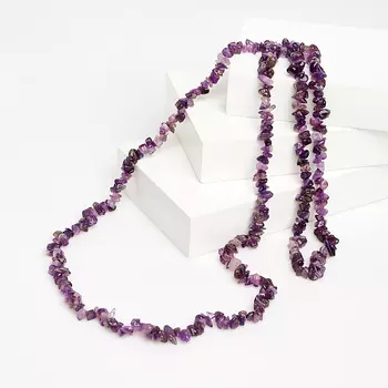 Бусы аметист длинные 86 см