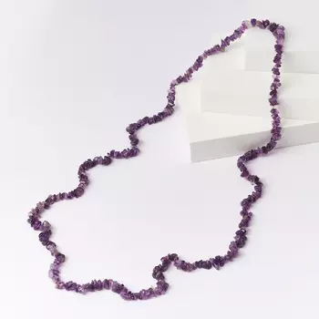 Бусы аметист длинные 88 см