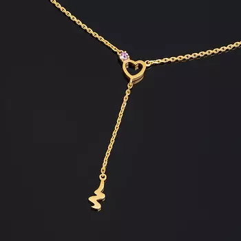 Бусы аметист (серебро 925 пр. позолота) (колье) огранка 3 мм 44 см