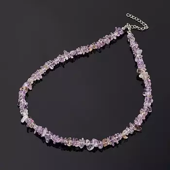 Бусы аметрин (биж. сплав) 42 см (+7 см)