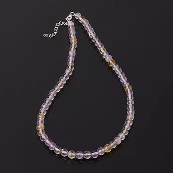 Бусы аметрин (биж. сплав) 6 мм 42 см (+4 см)