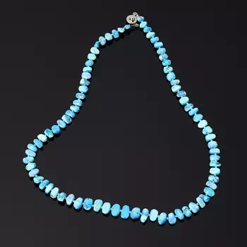 Бусы бирюза 53 см (биж. сплав)