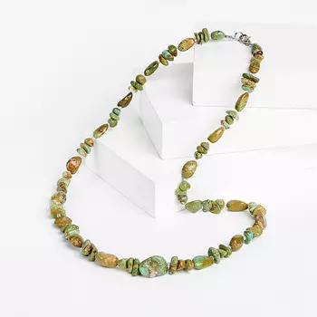 Бусы бирюза (биж. сплав) 58 см