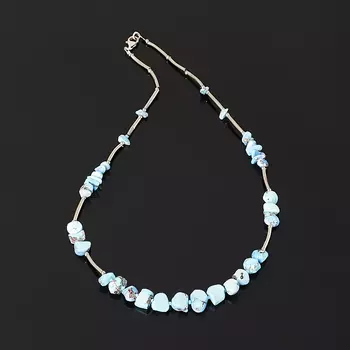 Бусы бирюза (биж. сплав) (колье) 46 см