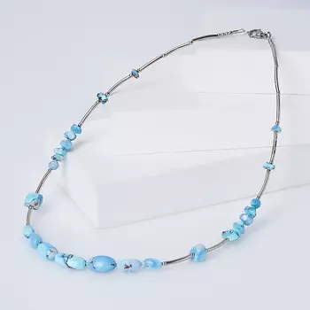 Бусы бирюза (биж. сплав) (колье) 46 см