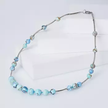 Бусы бирюза (биж. сплав) (колье) 47 см