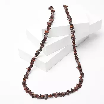 Бусы бычий глаз длинные 83 см (+7 см) (биж. сплав)