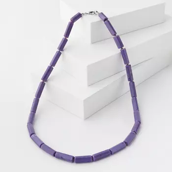 Бусы чароит огранка 6 мм 49 см (сталь хир., биж. сплав)