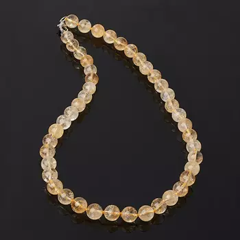 Бусы цитрин (биж. сплав) 10 мм 52 см