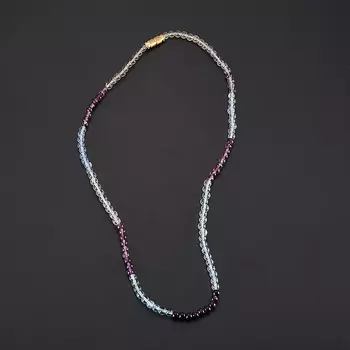 Бусы флюорит 4 мм 46 см (биж. сплав)