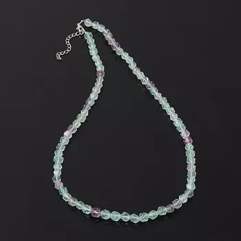 Бусы флюорит (биж. сплав) огранка 5 мм 45 см (+5 см)